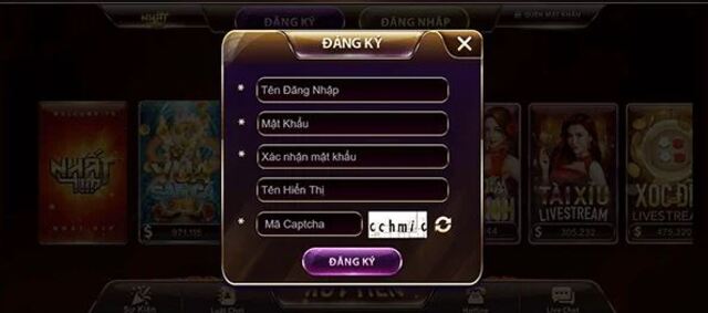 Đăng ký tài khoản nhất vip để được trải nghiệm game bài hấp dẫn nhất
